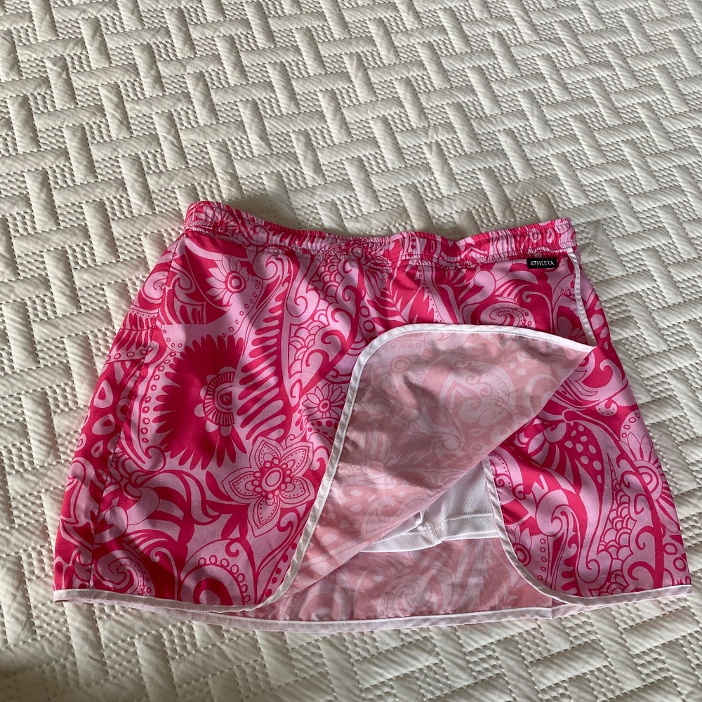 ATHLETA Pink/Fuchsia Wrap Skort EUC - Picture 2 of 6